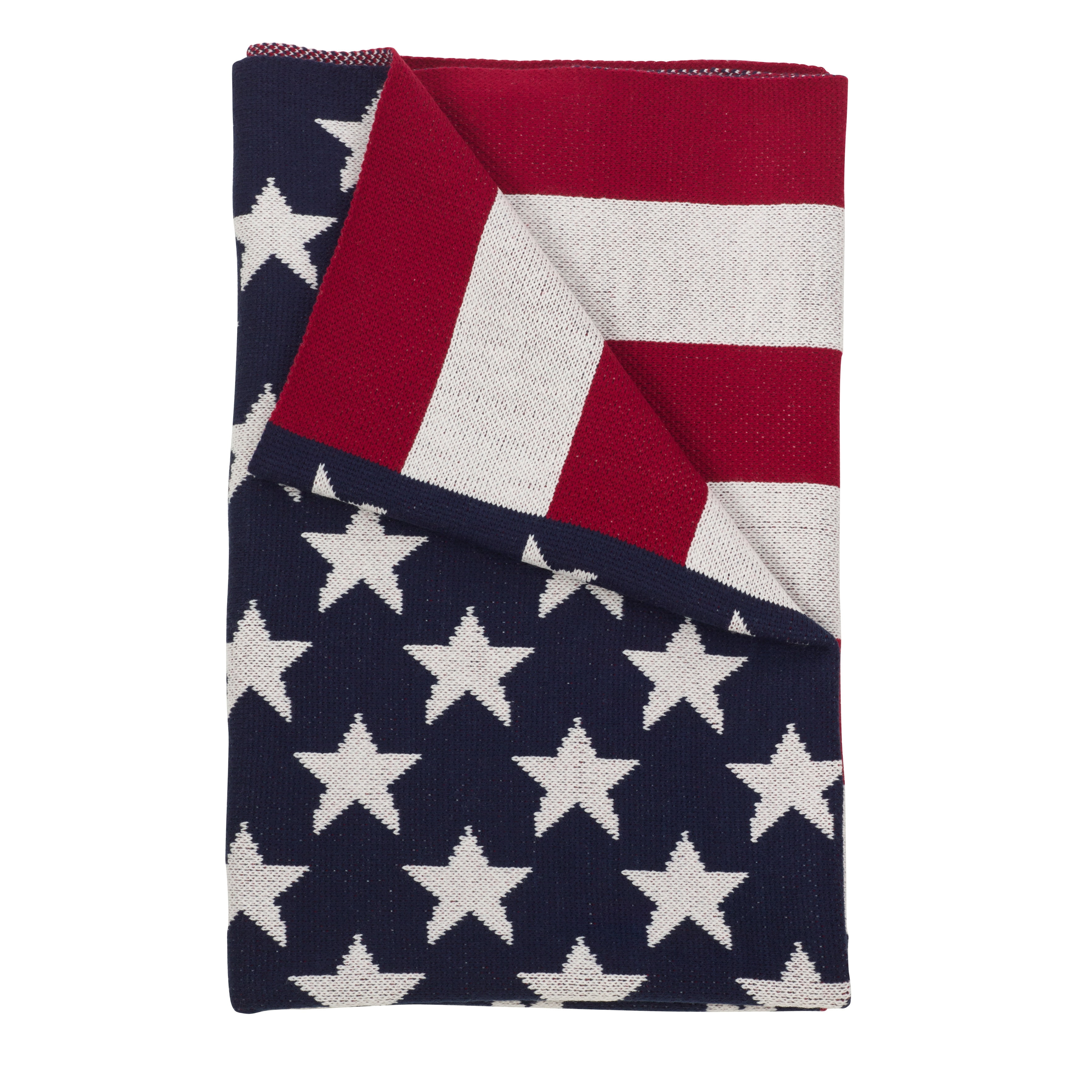 Saro Lifestyle Patriotic US American Flag Throw - Walmart.com