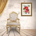 thumbnail image 3 of Loreth, Lanie 24x32 Gold Ornate Wood Framed with Double Matting Museum Art Print Titled - Berry Poinsettias, 3 of 4