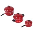 thumbnail image 3 of Dollhouse Mini Pots, 3Pcs Wear Resistant Dollhouse Miniature Metal Pots Pans Exquisite Details With Lid For Gifts Universal Otros, 3 of 8