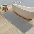 thumbnail image 6 of SIXHOME Bathroom Rugs Waffle Bathroom Runner 2' x 6' Super Soft Absorbent Non Slip Bath Mat Beside Tub Rubber Backed Machine Washable Bathroom Rugs with Tassels Boho Bathroom Decor Gray, 6 of 8