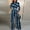 Blue, variant on Workout Jumpsuits For Women Casual Jogging Long Long Sleeve Pants One Piece Jumpsuits Baggy Overalls Going Out Beach Summer Rompers S