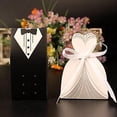thumbnail image 3 of Caja de dulces de cartón romántica, cajas decorativas con forma de novio y novia, regalos de boda, decoración del hogar, 3 of 3