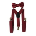 thumbnail image 2 of Milaget Bretelles pour Hommes Nœud en Forme de Y Bretelles pour Halloween Cosplay Costume de Danse Rouge Foncé, 2 of 9