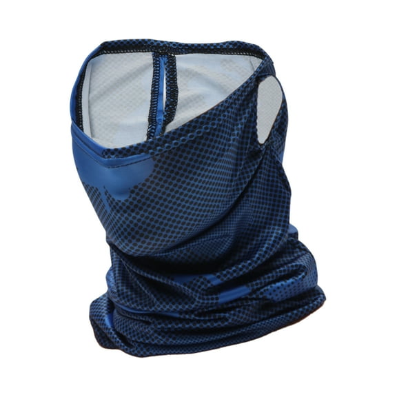 Unique Bargains Half Pack UV Face Shield Polyester Dot Multipurpose Neck Gaiter Mask Sun Protection Breathable Sapphire Blue 1 Pcs