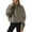 Green, variant on Ecqkame Womens Half Zip Sweatshirt sherpa Pullover Warm Soft Fleece Sweatshirt Long Sleeve Solid Color Sweater with Pockets Dark Gray L