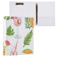 thumbnail image 3 of Drink Leaves Fruit 3 Ring Binders 1.5 inch Hardcover File Folders with Interior Pockets A4 Size Organizer for School Office Hospital, 3 of 8