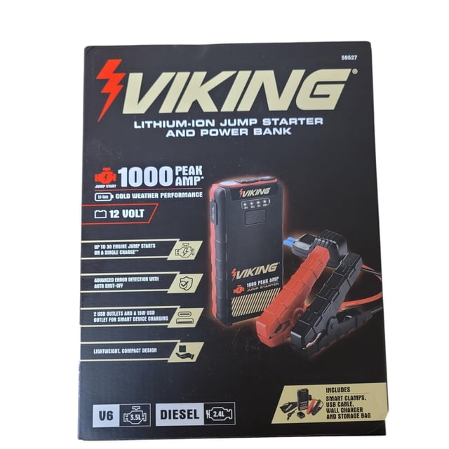 Jump Starter Viking 1000 Peak Amp de iones de litio 12