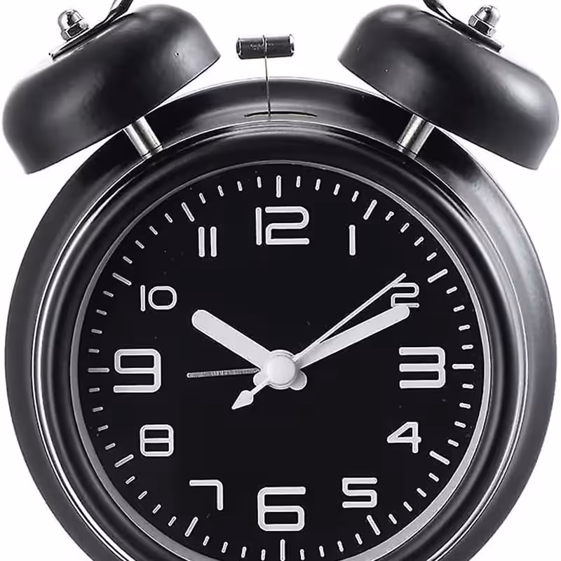 thumbnail image 5 of Reloj despertador fuerte para durmientes pesados: reloj despertador de doble campana, silencioso, sin tictac, 5 of 5