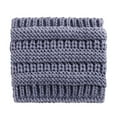 thumbnail image 6 of ruhuadgb Fashion Women Winter Ponytail Hole Hair Cap Elastic Woolen Knitted Hat Headwrap, 6 of 7
