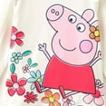 thumbnail image 6 of Peppa Pig Toddler Girls Set Long Sleeve Graphic Tee and Leggings Blue Flower Outfit 2-Piece Set 2T, 6 of 10