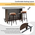 thumbnail image 4 of U_Style-CA 3-in-1 Dining Table, Counter Height Table & Bar Table with Wine Storage,Modern Top Kitchen Island Table with Footrest and 2-Tier Wine Rack, Suitable for Dining Room, Kitchen & Home Bar, 4 of 14