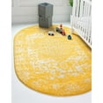 thumbnail image 2 of 3.25' x 5.25' Traditional Yellow and Ivory Medallion Rectangular Area Throw Rug, 2 of 8