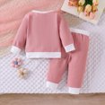 thumbnail image 4 of NOLDARES Infant Toddler Girl Cute Winter Clothes 2 Piece Long Sleeve Round Neck Sweatshirt and Pants Outfits Clothing(Pink,2-3 Y), 4 of 7