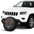 thumbnail image 2 of KAKALAD Retro Sugar Skull Spare Tire Cover Universal Vehicle Accessories Buckle Car Tools 17”in, 2 of 6