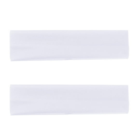 2PCS White Yoga Headbands Elastic Sports Hairbands Wide Stretchy Bands for Running Dance Biking Accessories