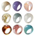 thumbnail image 2 of Here's a refined and professional product description based on the title you provided:\n\n \n\n**9pcs Resin Finger Rings – Unique Jewelry for, 2 of 3