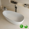 thumbnail image 3 of Rainlex 66.88" x 33.5" Freestanding Polyresin Bathtub, White, 3 of 12