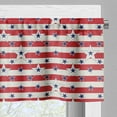 thumbnail image 3 of Ambesonne Geometric Window Valance, Stars and Stripe Theme, 54" X 18", Navy Blue Coconut Red, 3 of 5