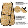 thumbnail image 4 of Dailycode Double Sided Oven Mitt with Loop Heat Resistant Kitchen Long Potholders 7" x 35" Little Beautiful Daisies, 4 of 6