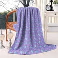 thumbnail image 2 of Purple Cartoon Narwhal Pattern Blanket,Comfortable Soft Flannel Throw Blanket,All Season,Warm Lightweight Blankets for Sofa Bed Couch Living Room Chair,40"x50", 2 of 4