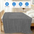 thumbnail image 4 of Vintage Dark Gray Cooling Blanket,Lightweight Summer Throw Blanket with Double Sided Cold Effect,Farmhouse Retro Solid Color Linen Texture Picnic Blankets Bed Sheet for Hot Sleepers 30"x40", 4 of 8