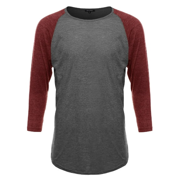 FashionOutfit Men's Basic Lightweight Baseball Raglan Shirt