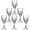 Crystal Rocks Clear, variant on STP GOODS Crystal Facets Wine Glass Set of 6 pcs 9.8 fl oz (290 ml) Glasses for Red and White Wine Bar Glasses Glass Wine Goblets, Clear Glass with Stem, Clear and Gold