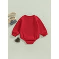 thumbnail image 4 of Sunloudy Barboteuse Décontractée pour Bébés Filles Saint-Valentin, Manches Longues Col Rond Imprimé Lettre Cœur une Pièce, 4 of 8
