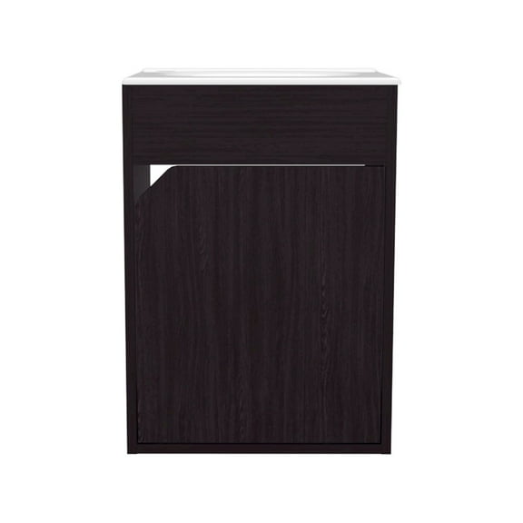 We Have Furniture Hudson Vanity Sink, Bathroom, Black