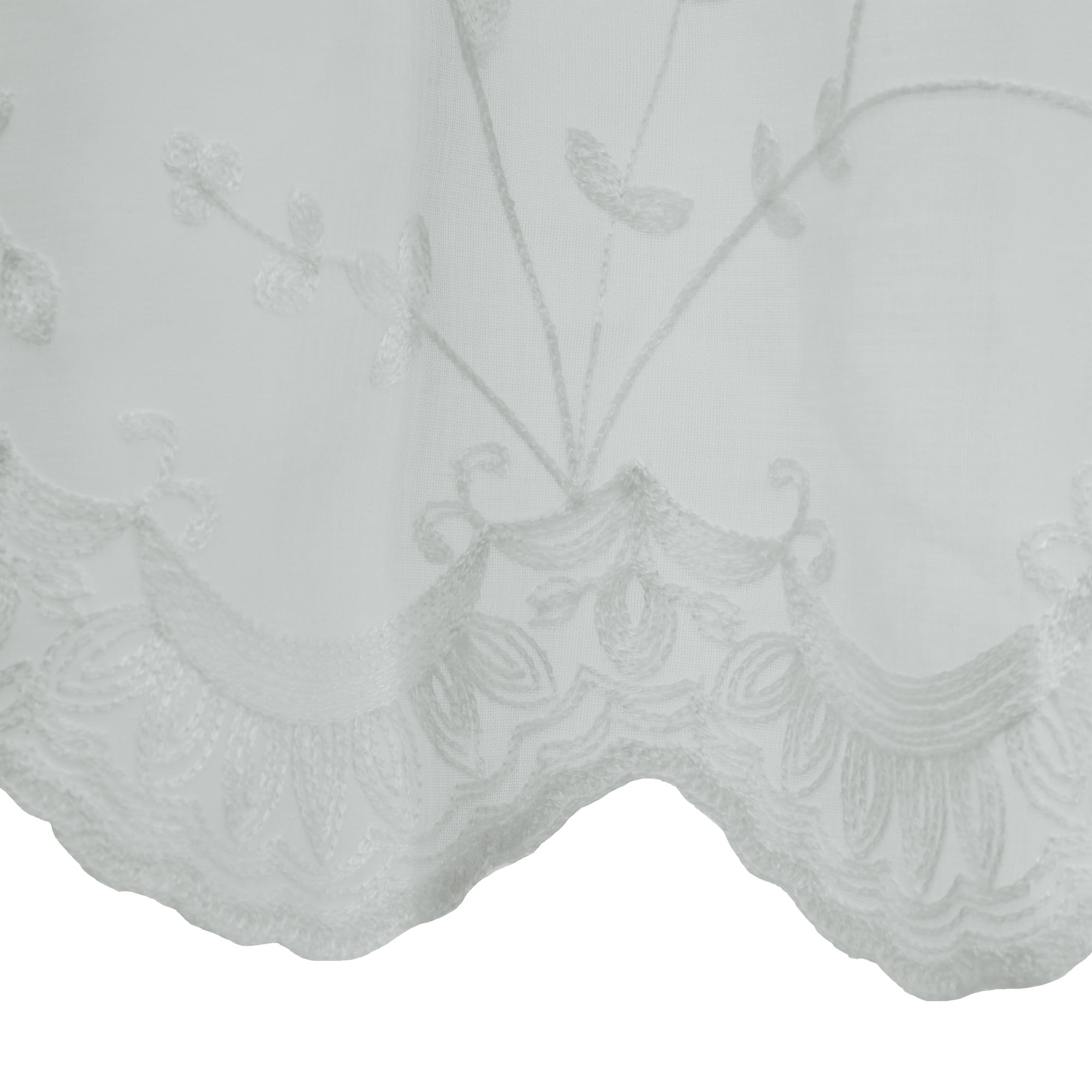 Loft Living Garcia Sheer Rod Pocket Curtain Tiers 52 x 24 in White