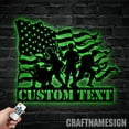thumbnail image 3 of Craftnamesign Custom US Soldier Metal Wall Art LED Light, Custom American Military Name Sign, 3 of 5