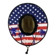 thumbnail image 4 of Top Headwear Wide Brim Sun Hat w/ Decorative Underbrim - USA Flag Patriotic, 4 of 4