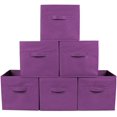 thumbnail image 1 of Greenco Foldable Storage Cubes Non-woven Fabric -6 Pack-(Purple), 1 of 1