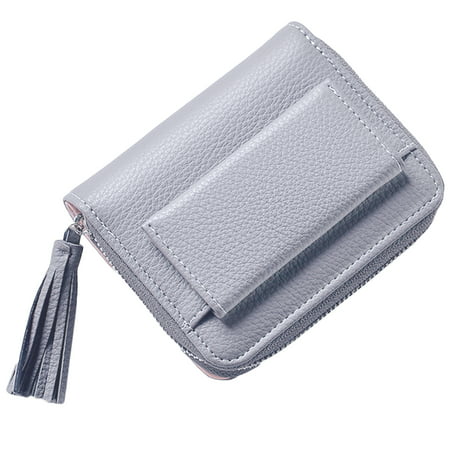AsYouLikeIt - Women&#39;s RFID Blocking ID Windows and Zipper Coin Pocket Compact Leather Wallet ...