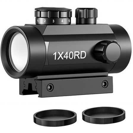 1X40 Red Dot Scope, Waterproof, Black
