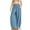 Blue, variant on Women's Casual Pants Elastic Waist Drawstring Loose Fit Linen Trousers with Pockets for Everyday Wear