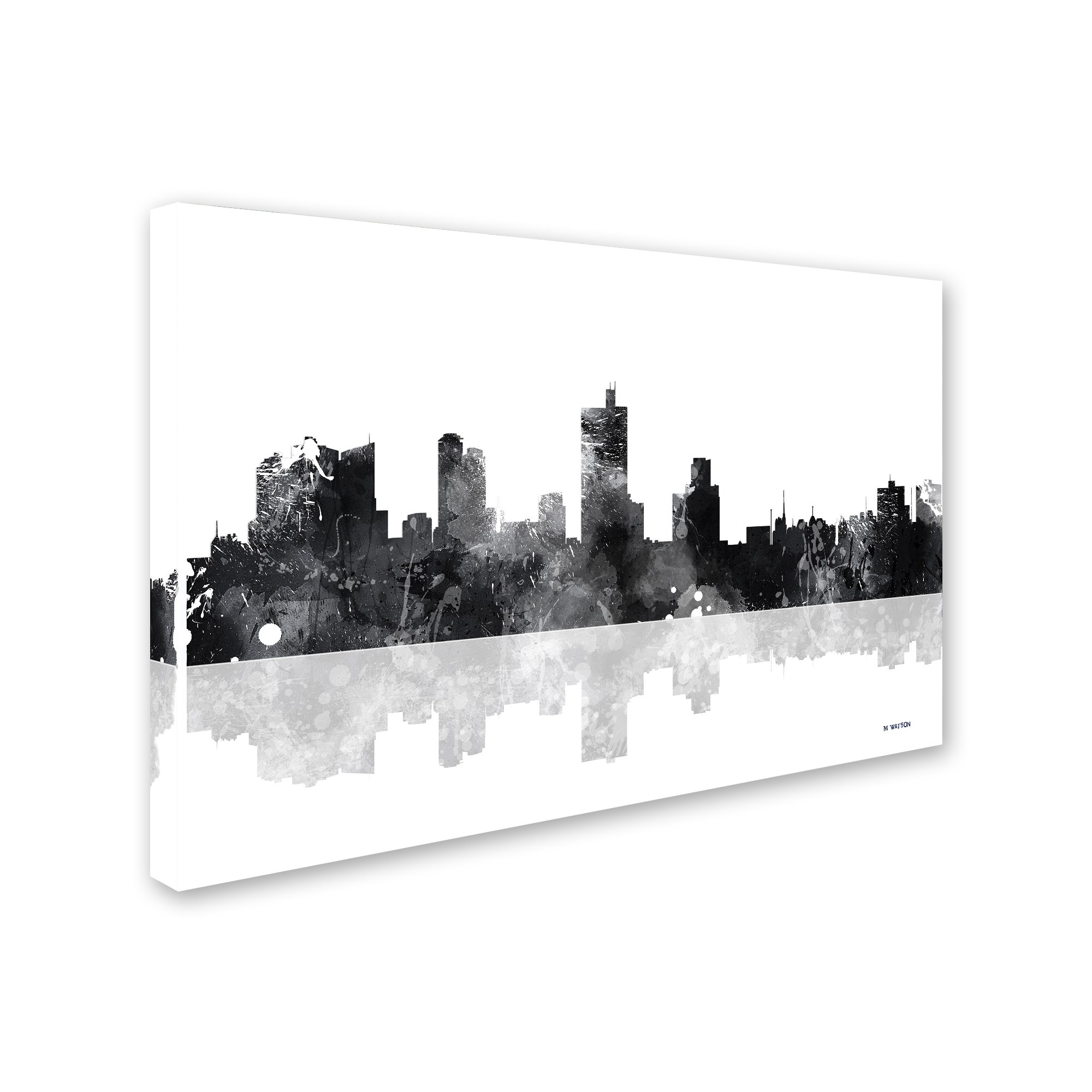 Trademark Fine Art "Fort Worth Texas Skyline BG-1" Canvas Art by Marlene Watson