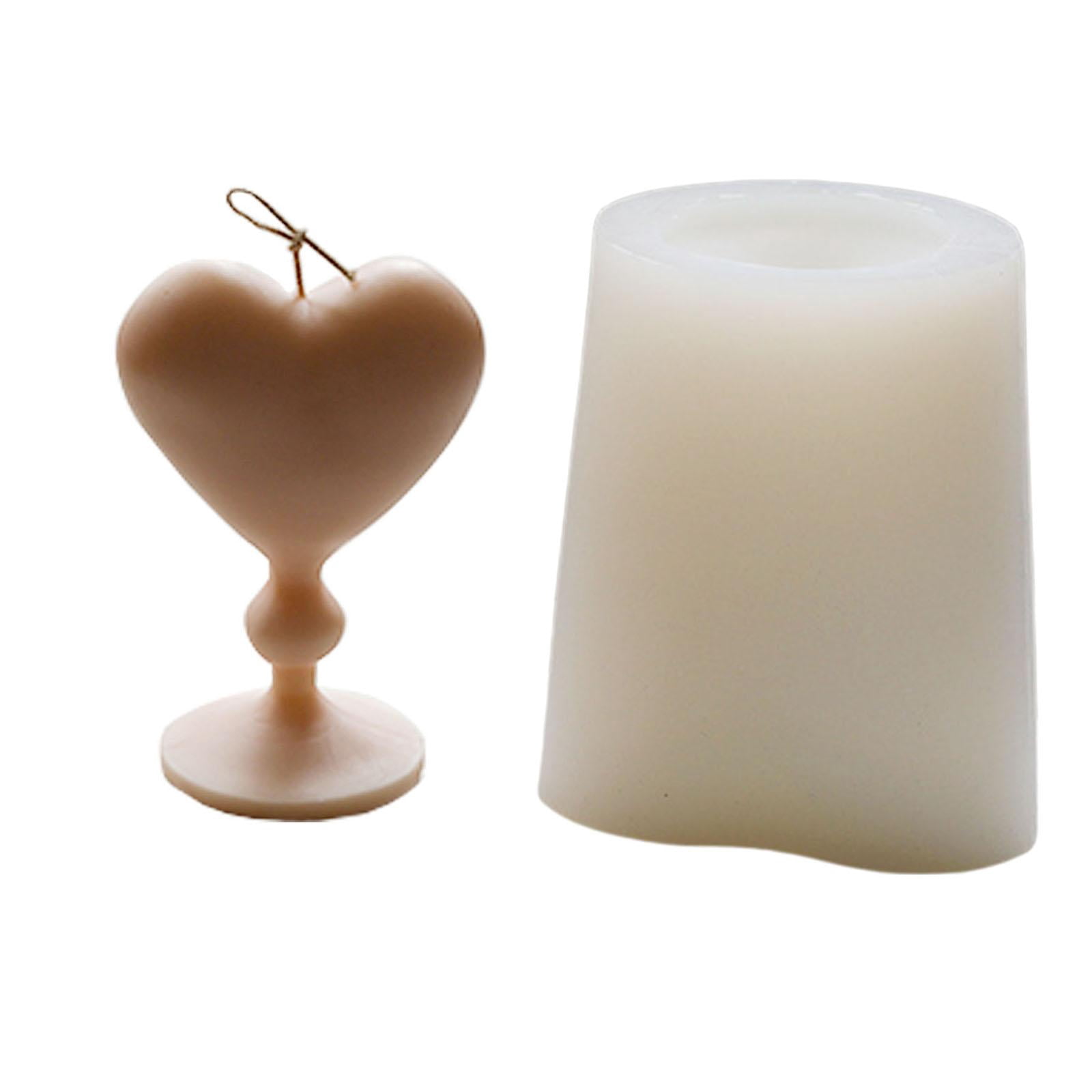 FVDPWYE Durable Candle Mould Handmade Perfume Candle Making Wax Silicone Mold Craft Heart