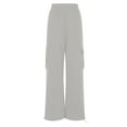 thumbnail image 3 of RYRJJ Women's Cargo Joggers Sweatpants Athletic Workout Running Baggy Lounge Pants Casual High Waisted Pnats with Pockets(White,M), 3 of 5