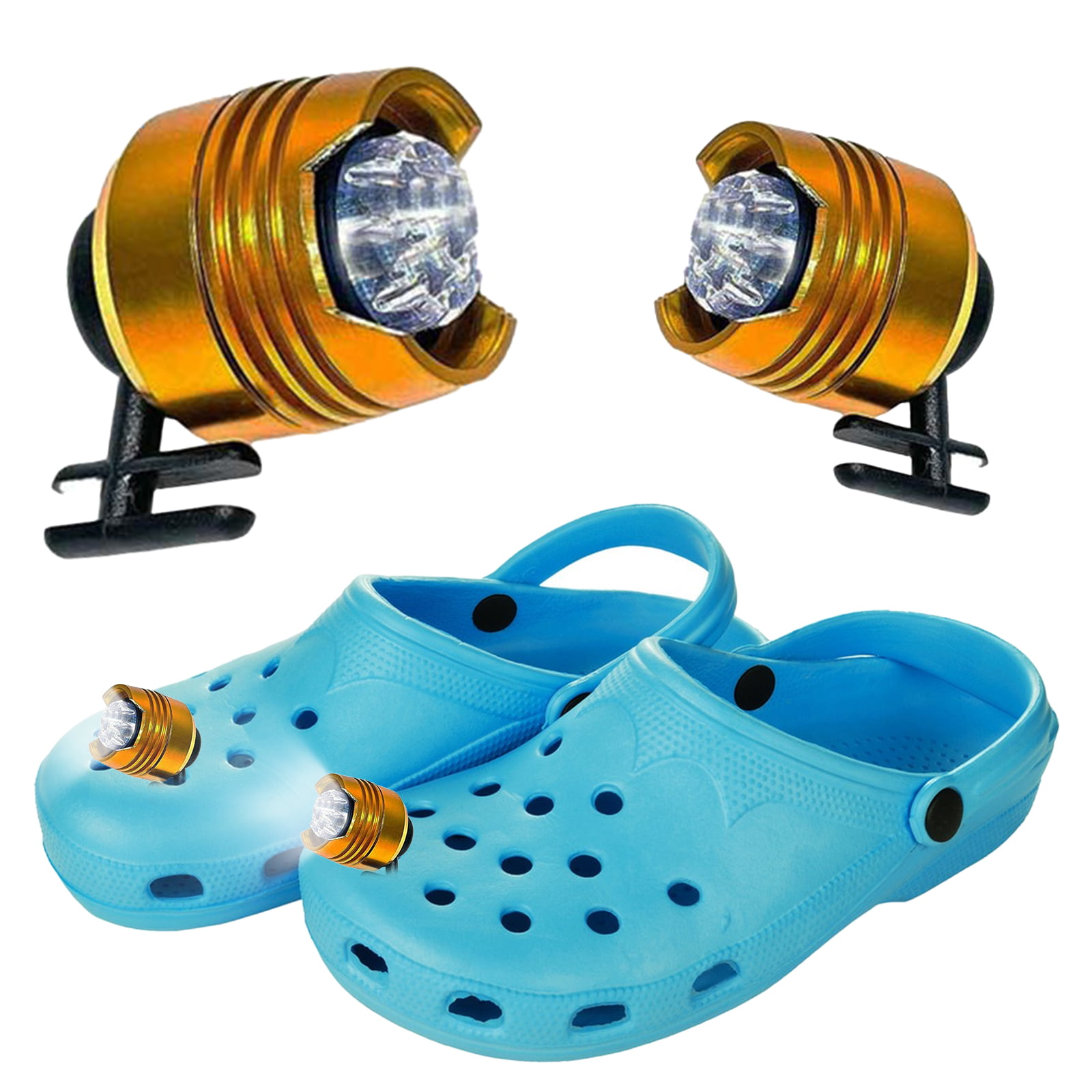 Headlights for Croc, 2PCS Clogs Shoes Light, Waterproof with 3 Light ...