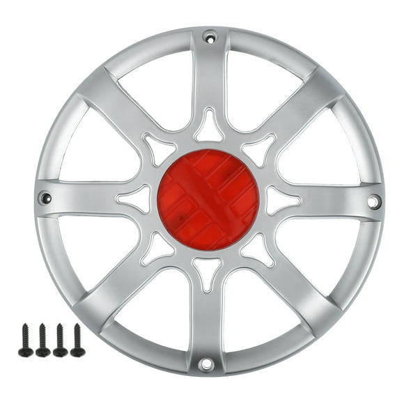 Cubiertas de rejilla para altavoces de 6" de Unique Bargains, protector redondo de subwoofer de 6 pulgadas con tornillos de montaje, tono plateado de ABS