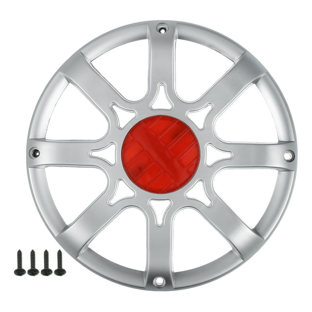 Unique Bargains 6' Car Speaker Grills Cover Round 6 Inch Audio Subwoofer Protector with Mounting Screws ABS Silver Tone