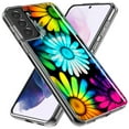 thumbnail image 2 of MUNDAZE Samsung Galaxy Note 10 Plus Neon Rainbow Daisy Glow Colorful Daisies Baby Blue Pink Yellow White Double Layer Phone Case Cover, 2 of 5