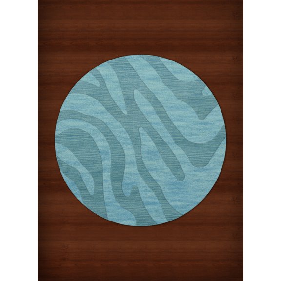 Dalyn Dover Area Rug DV2 Dv2 Peacock Swirls Lines 4' x 4' Round