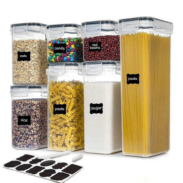 7 Pieces Airtight Food Storage, Pantry Organization Storage Containers