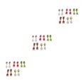 thumbnail image 3 of ziyahi 10x Christmas Fruit Forks Add Festive Touch To Table Setting Durable PP Cartoon Food Picks 3Set, 3 of 6