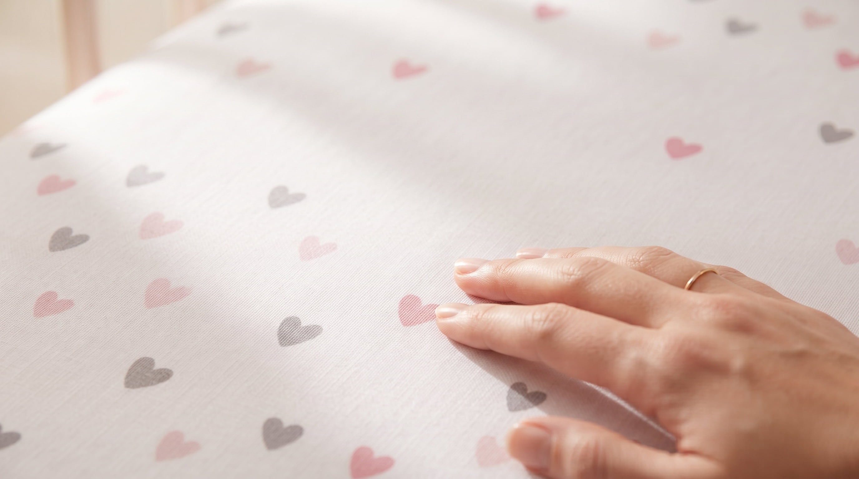 Manhattan Kids You Are So Loved Nursery Bedding Set | 7-Piece Crib Sheet & Nursery Décor Collection | Heart Theme for Baby Girls