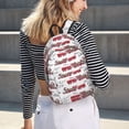 thumbnail image 5 of Bingfone Retro Train Print Canvas College Laptop Backpack, Large Capacity Lightweight College Bookbag Casual Daypack-Medium, 5 of 5