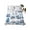 Blue, variant on Blue Coastal Twim XL Size Flat Sheet, Wrinkleproof & Fadeproof Cooling Flat Bed Sheet Only, Starfish Sea Turtle Coral Nautical Beach Breathable Soft Bedding Top Sheets 66 x 102 Inches