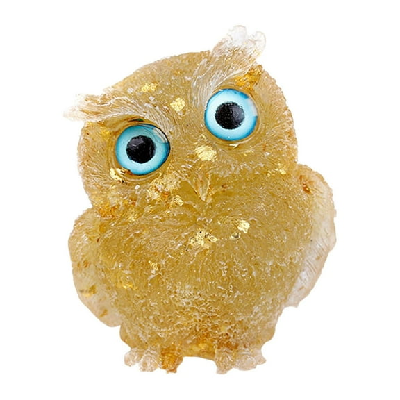 SATRINO Owl Decor Natural Healing Crystals Stones Cute Decors Owls Statue Figurines Sculpture Hand-Carved Polished Gemstones Energy Home Room Office Desk Decoration Gifts for Women Men